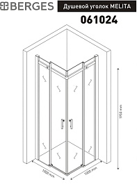 BERGES Wasserhaus Душевой уголок Melita 100x100 061024 – фотография-2